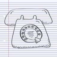 Simple doodle of a telephone