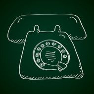 Simple doodle of a telephone N2