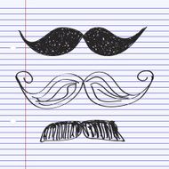 Simple doodle of a moustache N2
