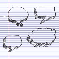 Simple doodle of a speech bubble N4