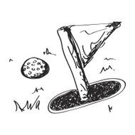 Simple doodle of golf equipment N2
