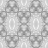 Vector Seamless Monochrome Ornate Pattern N2