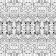 Vector Seamless Monochrome Ornate Pattern N4