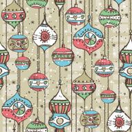 Grunge background with christmas balls vector