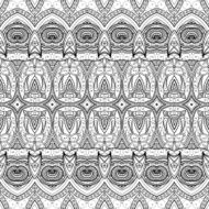 Vector Seamless Monochrome Ornate Pattern N5