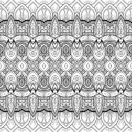 Vector Seamless Monochrome Ornate Pattern N6