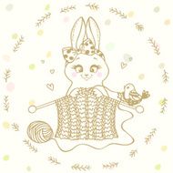 bunny knitting needles