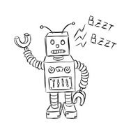 cute robot doodle
