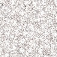 Abstract zentangle background with flowers and paisley