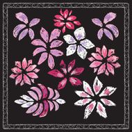 Set of hand drawn flowers