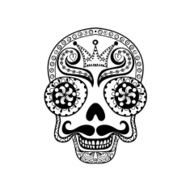 Vector Dead Skull illustration Hand drawn in zentangle s