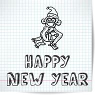 Background for a New year theme with monkey 2016 N2
