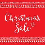 Christmas sale invitation flyer with graphic