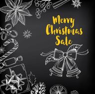 Christmas sale invitation flyer with graphic N2