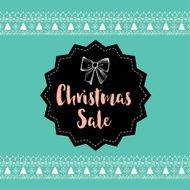 Christmas sale invitation flyer with graphic N4
