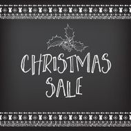 Christmas sale invitation flyer with graphic N8