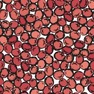 Red berries vector seamless pattern