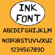 Hand drawn vector alphabet