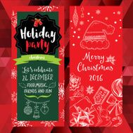 Christmas party invitation Holiday card N11