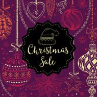 Christmas sale invitation flyer with graphic N12