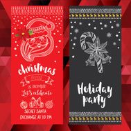 Christmas party invitation Holiday card N15