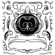 Vintage decorative curls and swirls collection N7