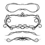 Vintage decorative curls and swirls collection N9