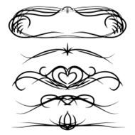 Vintage decorative curls and swirls collection N10