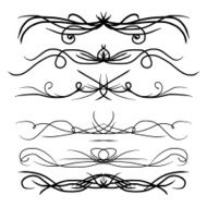 Vintage decorative curls and swirls collection N11
