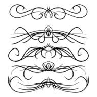 Vintage decorative curls and swirls collection N12