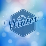 Winter lettering - calligraphy modern vector illustration