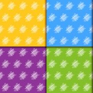 Doodle seamless pattern collection Hand-drawing set with simple graphic elements