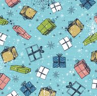 color background with christmas gifts vector