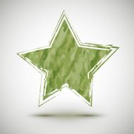 Vector background with grunge camouflage star