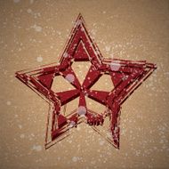 Vector background with grunge red star