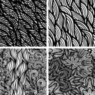 Set of four seamless patterns