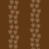 Henna MehendyTattoo Seamless Pattern on a brown background N3