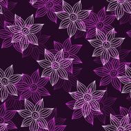 Henna MehendyTattoo Seamless Pattern on a violet background N3