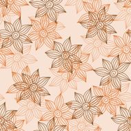 Henna MehendyTattoo Seamless Pattern on a brown background N5