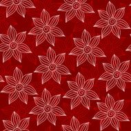 Henna Mehendy Tattoo Seamless Pattern on a red background N2