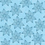 Henna MehendyTattoo Seamless Pattern on a blue background N3