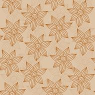 Henna MehendyTattoo Seamless Pattern on a brown background N8