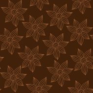 Henna MehendyTattoo Seamless Pattern on a brown background N10