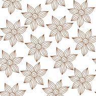 Henna Mehendy Tattoo Seamless Pattern on a white background N5