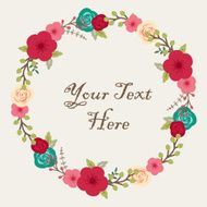 floral concept of circle frame N2