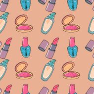 Makeup seamless pattern