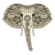 Zentangle stylized Indian Elephant Hand Drawn vector illustrati N2