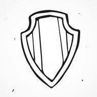 Vector coat of arms hand drawn