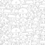 City sketch seamless pattern for your design