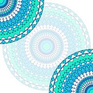 Ornamental handmade ethnic card template Lace abstract artwork background